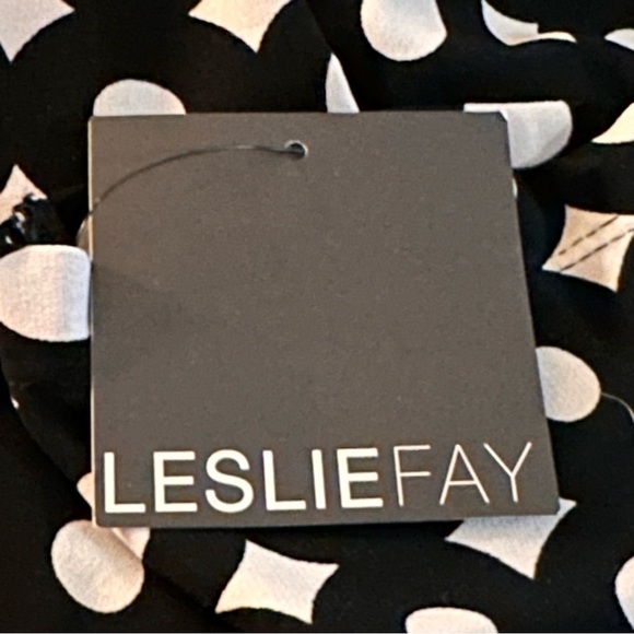 Leslie Fay‎ Black White Ruched Bodice Dress NWT Size 14 1F1A2124 - Picture 10 of 15